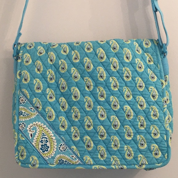 Vera Bradley Bermuda Blue Messenger Crossbody Bag - Picture 2 of 8